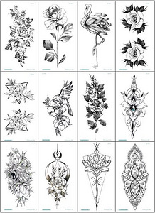 Переводные Временные татуировки. Тату. Flash Tattoo. Перевод (9 фото из 10)