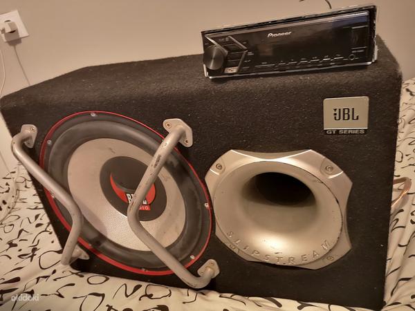 Sub woofer + amp + pioneer bt stereo combo (foto #1)