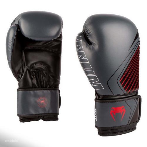 Боксерские перчатки Venum contender 2.0 grey red (фото #3)