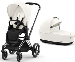 Cybex Priam V4 vankrikomplekt — Off White, Chrome Black