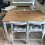 IKEA Dining Table with 4 chairs, round bench and cushions (foto #1)