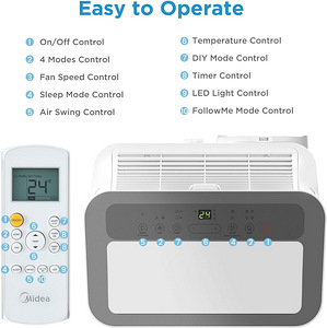 Konditsioneer Midea Silent Cool 26 Pro, 2,6 kW, valge (5 foto / 10)