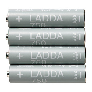 Laetav aku, 750 mAh, HR03 AAA 1,2 akupatarei (1 foto / 1)