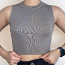 Knit crop top grey colour/ кроп топ серый цвет (фото #1)