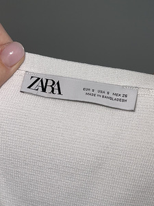 Knit crop top whit color zara / crop top zara white (4 foto / 4)
