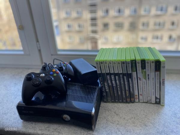 Xbox 360 + 2 pulti ja mängud (foto #1)