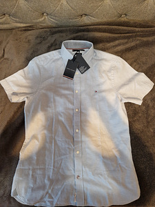 TOMMY HILFIGER Cotton linen blue shirt "M" (1 foto / 1)