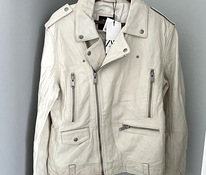 White zara leather jacket, unisex