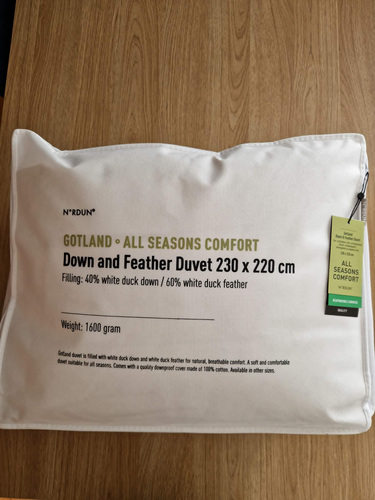Gtland, Nordun — пухово-перьевое одеяло средней теплоты — 230x220 см