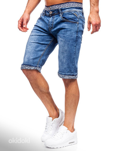 Meeste sinised lühikesed teksapüksid (foto #9)