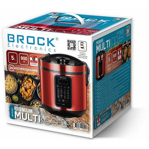 BROCK MC3602RD Премиум мультиварка, 5 л, 900 Вт (2 фото из 2)