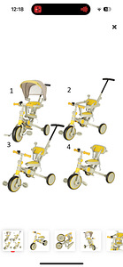 Laste kolmerattaline jalgratas varikatusega "Trike Fix V4" (2 foto / 3)
