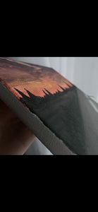 Painting "Road at sunset" on canvas with acrylic paints (2 foto / 3)