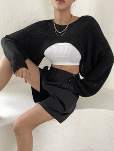 Batwing Shrug Shrug Crop kampsun (6 foto / 6)