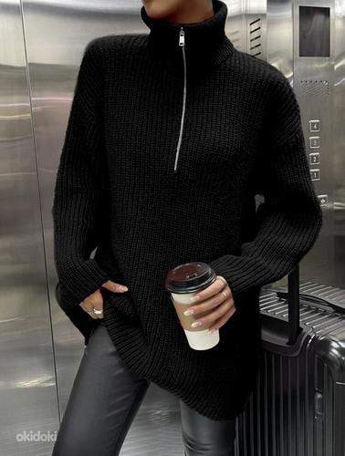 Sweater Drop Shoulder Zipper - свитер с молнией (фото #4)