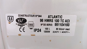 Elektriboiler Atlantic HMRS 100 TC ACI (100 l., 1200W) (3 foto / 3)