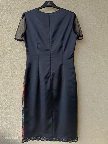 Платье черное с цветами. Must kleit lilledega (фото #2)