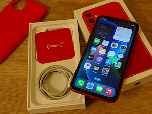 iPhone 11 PUNANE ( Ideaalses korras) (1 foto / 6)