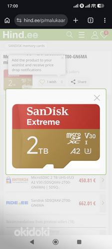 Sandisk micro sd 2T