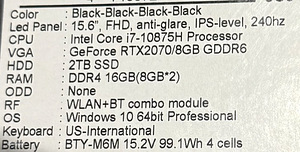 MSI Stealth GS66 i7, RTX2070, 16GB, 2TB (4 фото из 6)