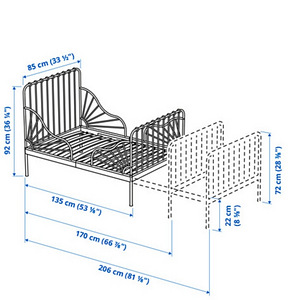Lastevoodi-trafo Ikea koos madratsiga (1 foto / 4)