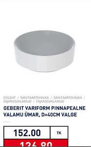 Uus ümmargune Gebernit valamu (2 foto / 2)