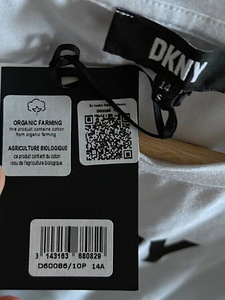 UUS VALGE DKNY T-SÄRK / T-SHIRT suurus 14 S (2 foto / 4)