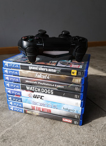 Mängukonsool Sony PlayStation 4 + 8 mängut + pult + kaablid (4 foto / 5)