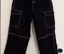 Чёрные карго джинсы